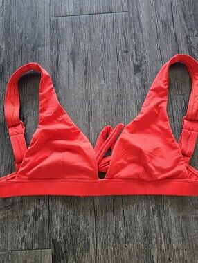 Good American Red Bikini Top Size 0